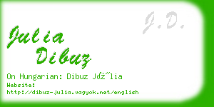 julia dibuz business card